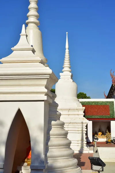 Piękno Wat Phra Borommathat Chaiya Stary Wizerunek Buddy Surat Thani — Zdjęcie stockowe