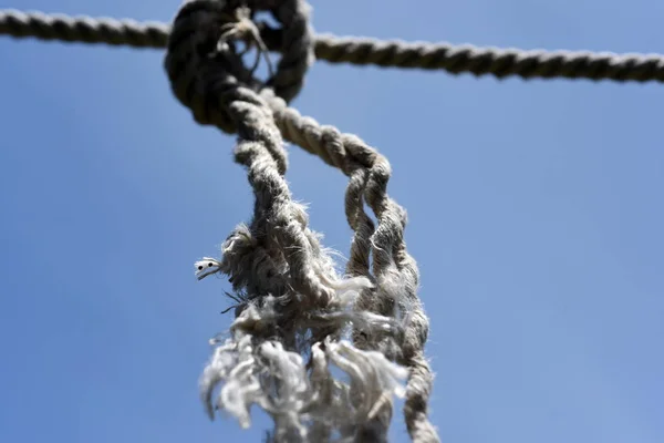 Untere Ansicht Des Hängenden Seils — Stockfoto