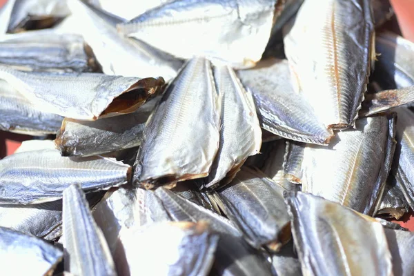 Trockenfisch Lokale Lebensmittelverarbeitung Der Thailändischen Fischer Ist Das Produkt Für — Stockfoto