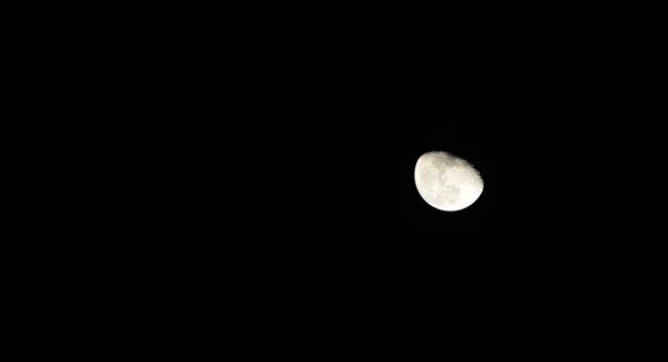 Lune Dans Ciel Sombre Nuit — Photo
