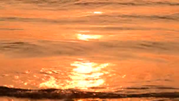 Vroege Ochtend Uitzicht Het Strand Met Een Lounge Stoel Wanneer — Stockvideo