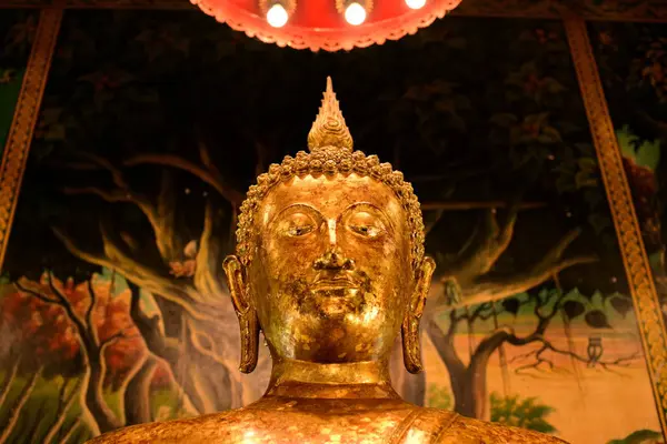 Estatua Buda Oro Templo Bangplee Luang Pho Temple Tailandia Belleza —  Fotos de Stock