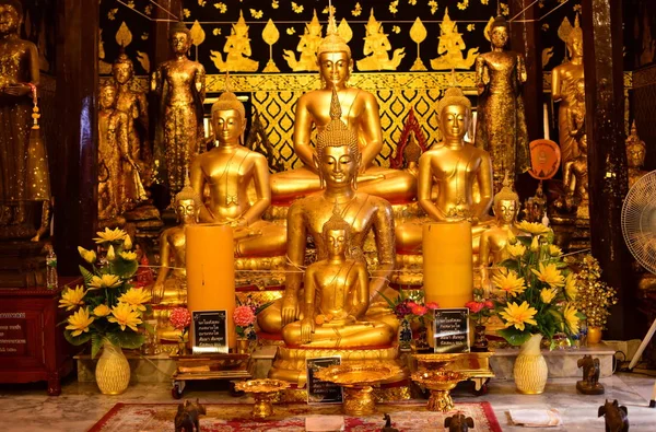 Estatua Oro Buddha Templo Tailandia — Foto de Stock