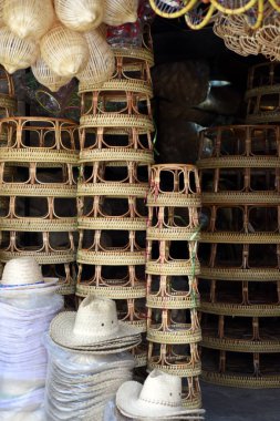 Yapılmış Sepetler Dükkanı Çok Tür Sepet Bambu Sepeti Hasır Made