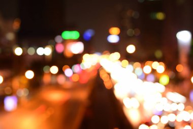 gece bulanık yol 