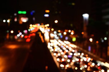 gece bulanık yol 