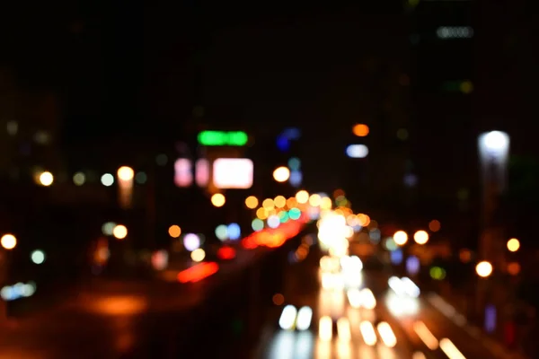 模糊的道路在夜间 — 图库照片