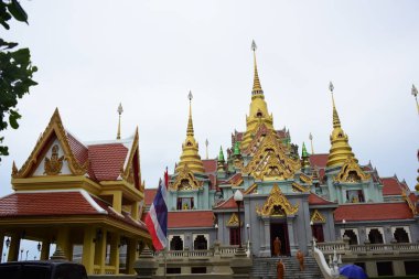 Wat Phra Kaew, Bangkok, Tayland Zümrüt Buda Tapınağı. Grand Palace Panoraması