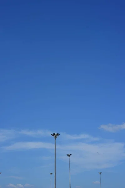 Lanternes Ville Sur Fond Bleu Ciel — Photo