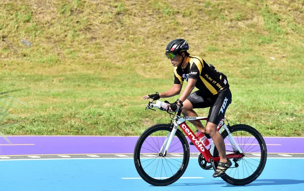 Thailand September 2018 Sportsman Cykelbanan Tävlingskoncept — Stockfoto