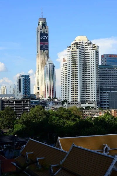 Vista Horizonte Cidade Com Arquitetura Moderna — Fotografia de Stock