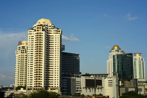 Vista Horizonte Cidade Com Arquitetura Moderna — Fotografia de Stock