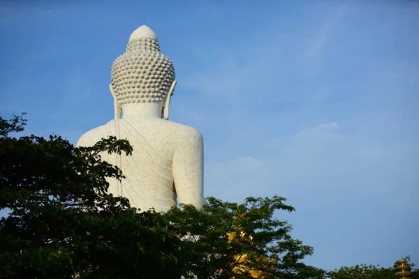 Estátua Buda Gigante Céu Tailândia — Fotografia de Stock
