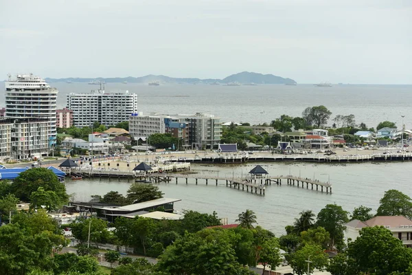 Costa Ciudad Con Arquitectura Moderna — Foto de Stock