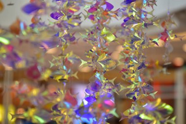 Parlak holografik balık dekorasyonu, soyut duvar kağıdı