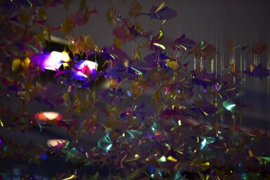 Parlak holografik balık dekorasyonu, soyut duvar kağıdı