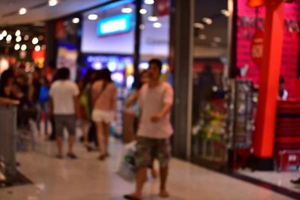 Fundo Borrado Com Clientes Shopping — Fotografia de Stock