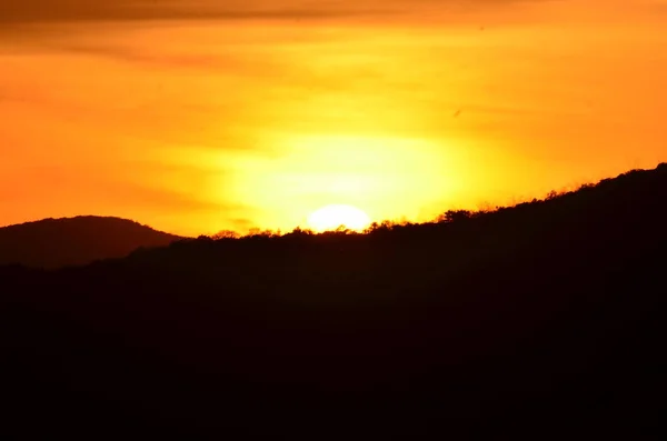Erstaunliche Bunte Sonnenuntergang Natur Malerische Aussicht — Stockfoto
