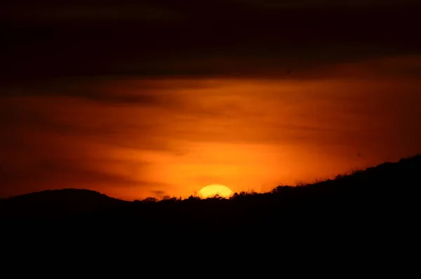 Incroyable Coucher Soleil Coloré Nature Vue Panoramique — Photo