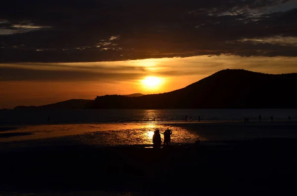 Hermosa Puesta Sol Sobre Mar — Foto de Stock