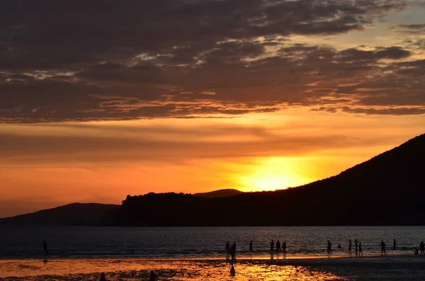 Belo Pôr Sol Acima Mar — Fotografia de Stock