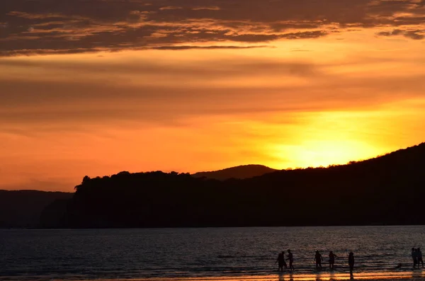 Belo Pôr Sol Acima Mar — Fotografia de Stock