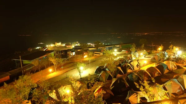 Vista Iluminación Ciudad Por Noche — Foto de Stock