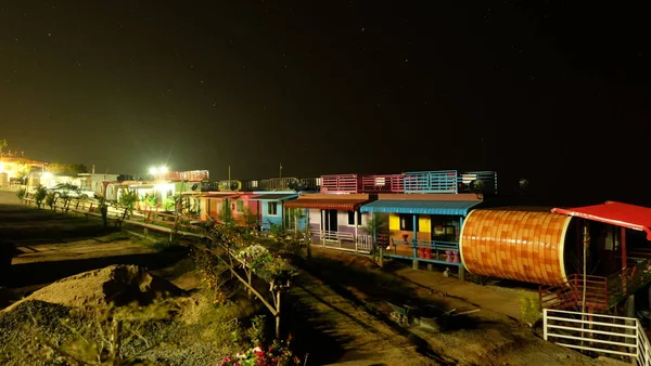 Vue Éclairage Ville Nuit — Photo