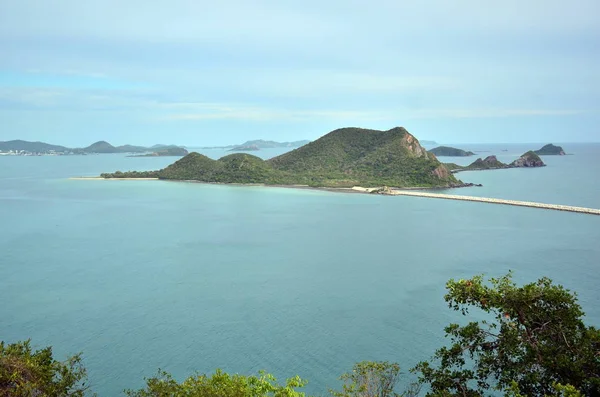 Sattahip Deniz Üssü Marina Tayland Tepenin Üstünden Izlendi — Stok fotoğraf