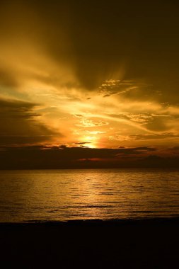 denizde güzel doğa manzara manzarası gün batımı 