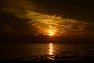 denizde güzel doğa manzara manzarası gün batımı 