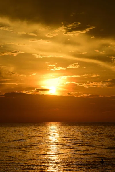 Schöne Natur Malerische Aussicht Sonnenuntergang Meer — Stockfoto