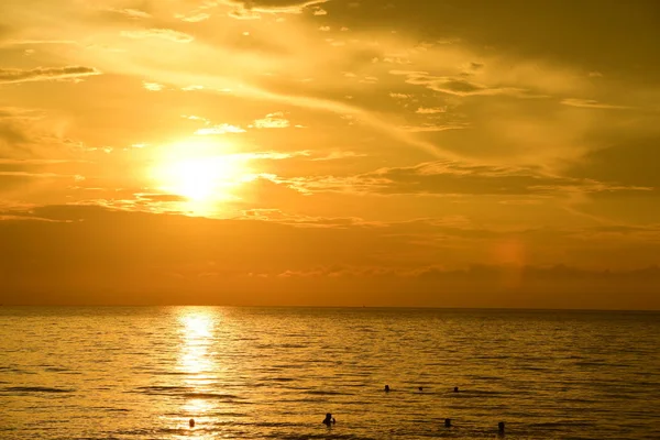 Schöne Natur Malerische Aussicht Sonnenuntergang Meer — Stockfoto