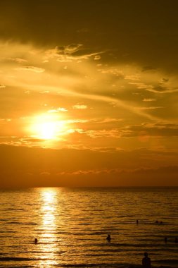 denizde güzel doğa manzara manzarası gün batımı 