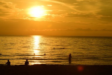 denizde güzel doğa manzara manzarası gün batımı 
