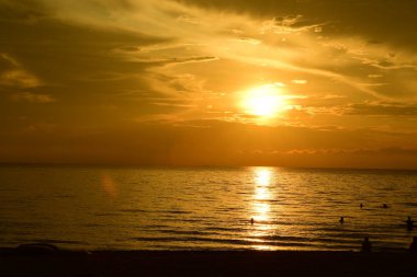 denizde güzel doğa manzara manzarası gün batımı 