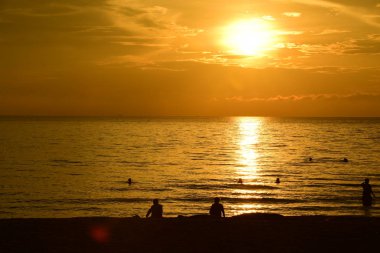 denizde güzel doğa manzara manzarası gün batımı 