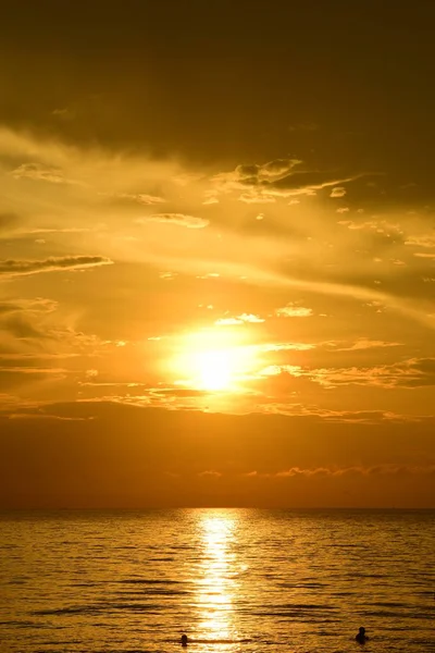 Schöne Natur Malerische Aussicht Sonnenuntergang Meer — Stockfoto