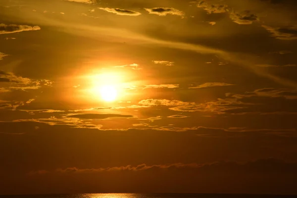 Schöne Natur Malerische Aussicht Sonnenuntergang Meer — Stockfoto
