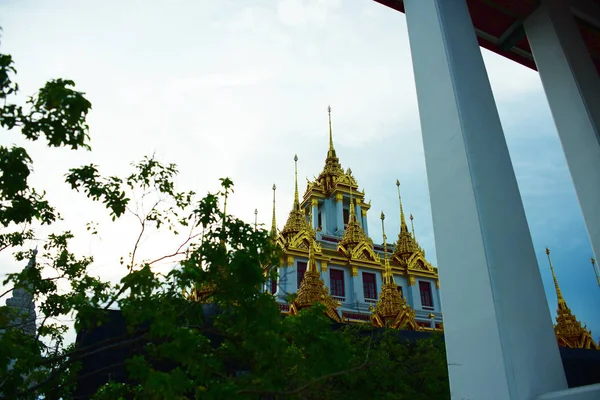 Tajskie Świątynie Piękne Świątyniach Pagody Stary Stolicy — Zdjęcie stockowe