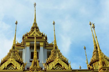 Wat Phra Kaew, Bangkok, Tayland Zümrüt Buda Tapınağı. Grand Palace Panoraması