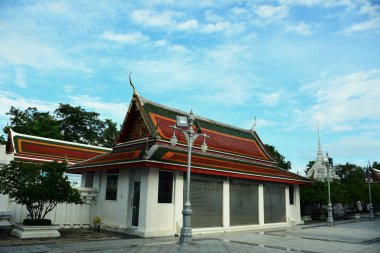 Wat Phra Kaew, Bangkok, Tayland Zümrüt Buda Tapınağı. Grand Palace Panoraması