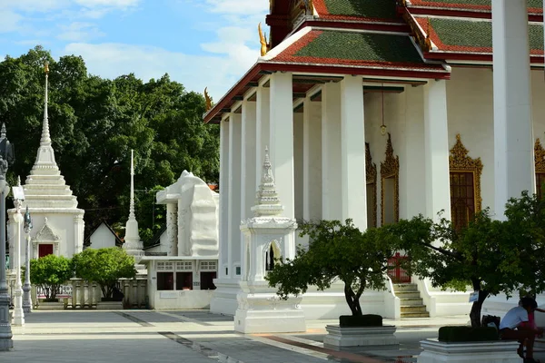 Wat Phra Kaew Temple Emerald Buddha Bangkok Thailand Panorama Över — Stockfoto