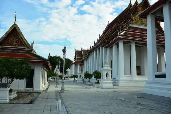 Ват Пхра Кэу Хранитель Изумрудного Будды Бангкоке Таиланд Панорама Большого — стоковое фото