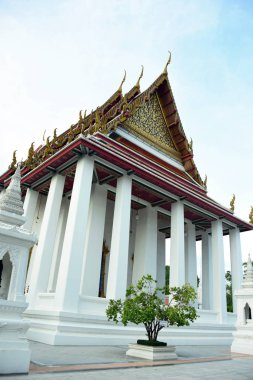 Wat Phra Kaew, Bangkok, Tayland Zümrüt Buda Tapınağı. Grand Palace Panoraması