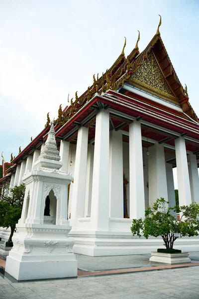 Ват Пхра Кэу Хранитель Изумрудного Будды Бангкоке Таиланд Панорама Большого — стоковое фото