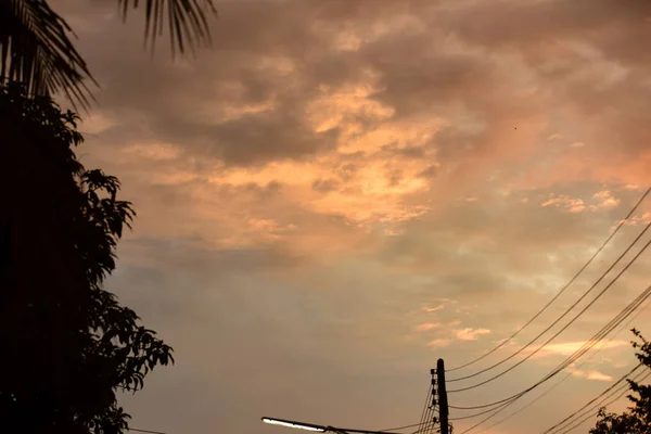 Dunkler Bunter Himmel Abend — Stockfoto