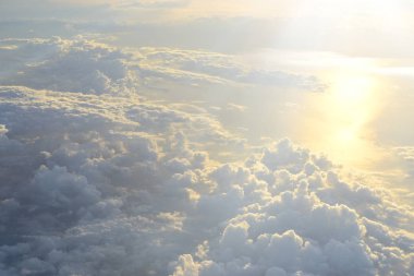 uçaktan görünüm , gökyüzü arka plan