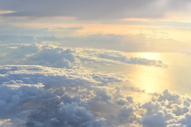 uçaktan görünüm , gökyüzü arka plan