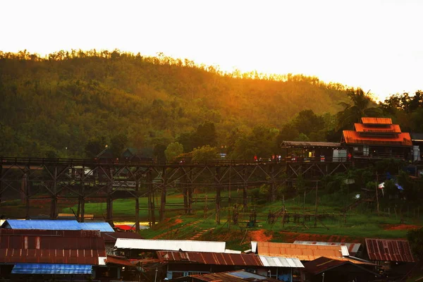 Village Avec Maisons Flottantes Voiliers Thaïlande — Photo